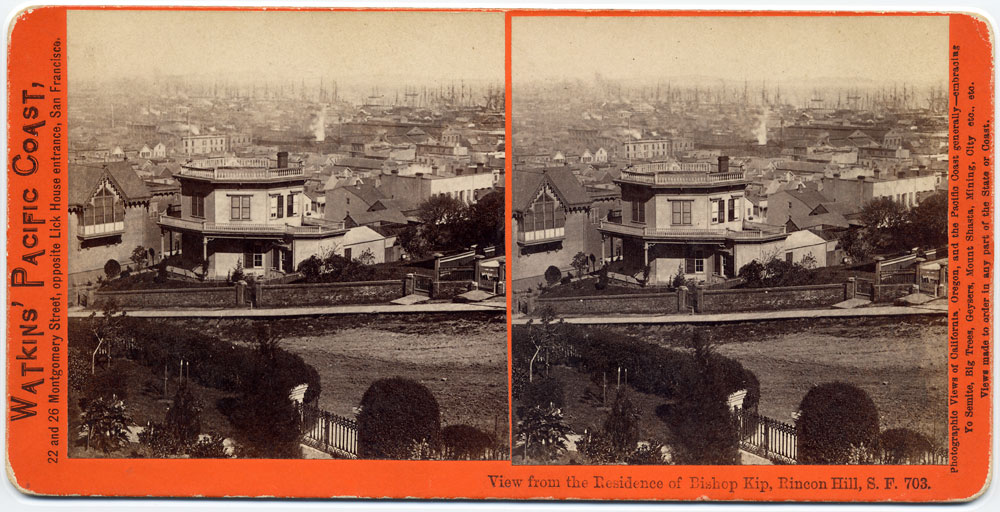 Watkins #703 - View from the Residence of Bishop Kip, Rincon Hill, San Francisco