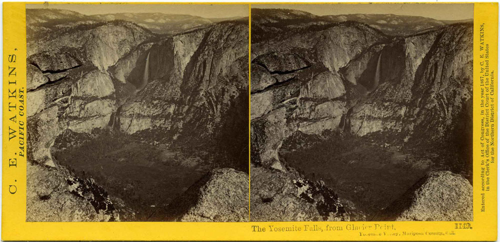 Watkins #1149 - The Yosemite Falls, from Glacier Point