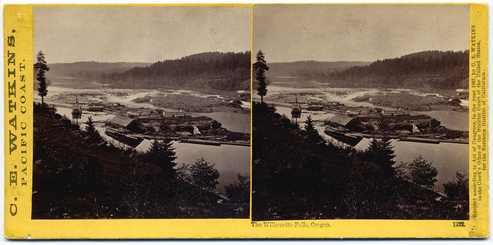 Watkins #1222 - The Willamette Falls, Oregon