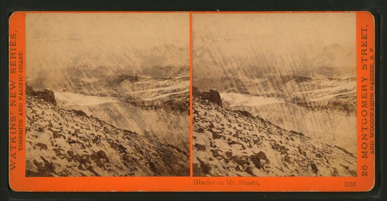 #1553 - Glacier on Mt. Shasta, Siskiyou Co., Cal.