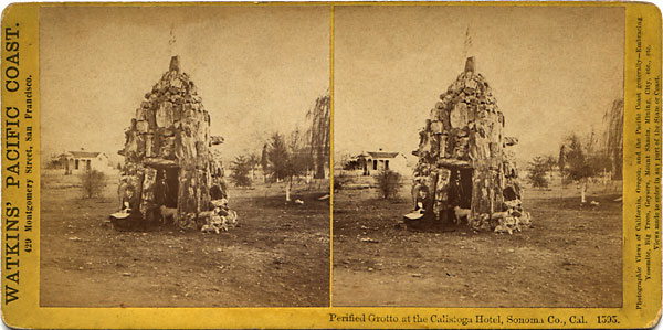 Watkins #1595 - Petrified Grotto at the Calistoga Hotel, Napa County, Cal.