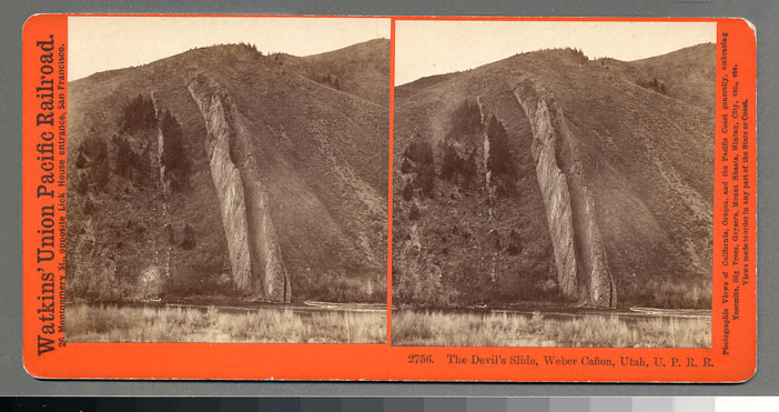 Watkins #2756 - The Devil's Slide, Weber Cañon, Utah, U.P.R.R.