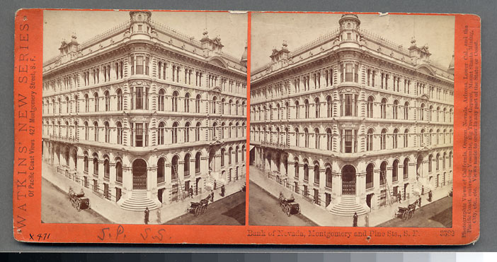 Watkins #3582 - Bank of Nevada, Montgomery and Pine Sts., S.F.