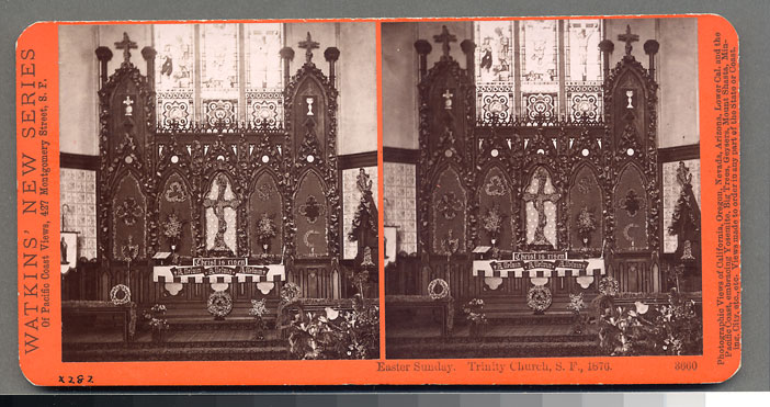 Watkins #3660 - Easter Sunday, Trinity Church, S.F., 1876.