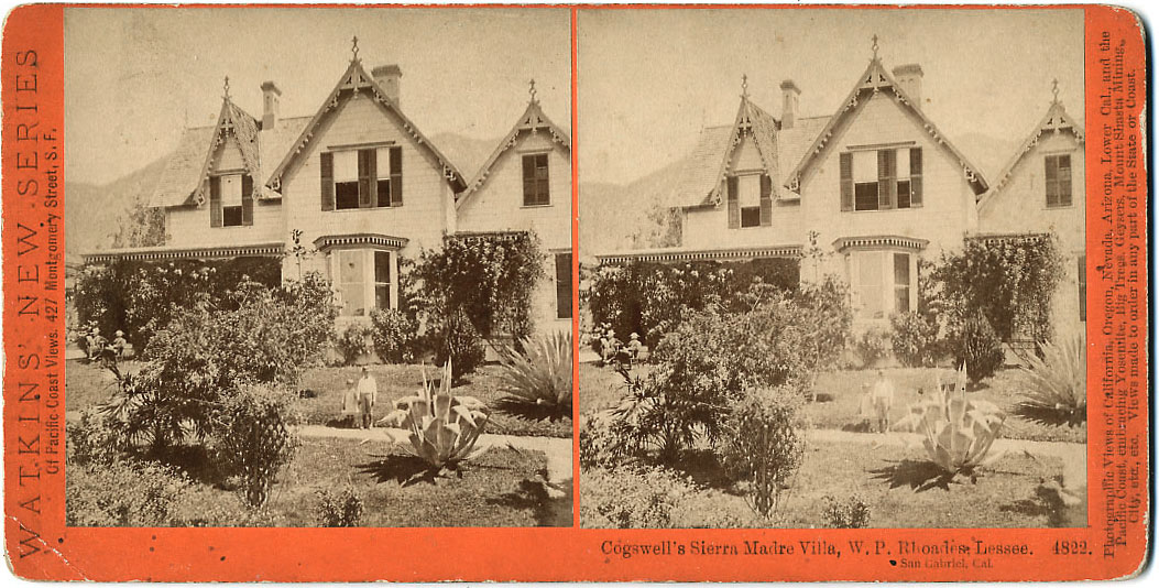 Watkins #4822 - Cogswell's Sierra Madre Villa, W.P. Rhoades, Lessee, Los Angeles Co., Cal.