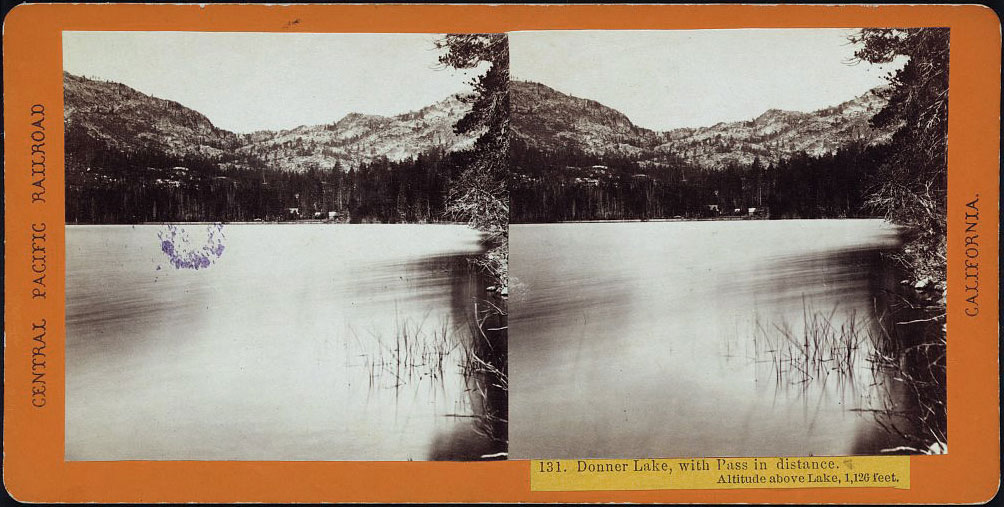 Watkins #131 - Donner Lake, with Pass in distance. Altitude above lake 1,126 feet