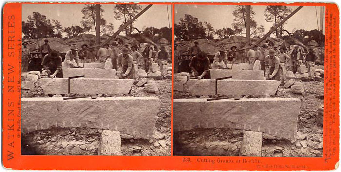 Watkins #233 - Cutting Granite at Rocklin, 22 miles from Sacramento