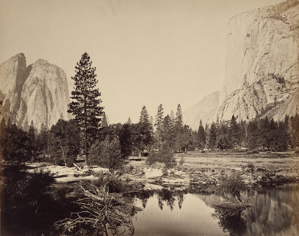 Watkins #37 - View down Yosemite Valley from Ferry Bend