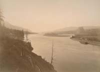 #S-55 - View on the Columbia, Castle Rock and Lower Cascades Landing, Washington Territory