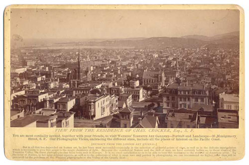 Unnumbered View - View from the residence of Chas. Crocker, Esq., S. F.
