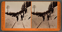 E36 - Clearing the Track, Winter of 1884-85, Columbia River, Oregon