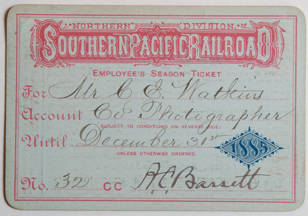 (Unnumbered) - Northern Division, Southern Pacific Railroad Pass - 1885
