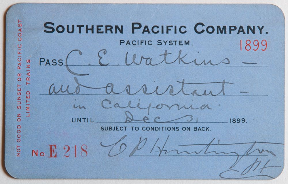 (Unnumbered) - Southern Pacific Company, Pacific System, Railroad Pass - 1899