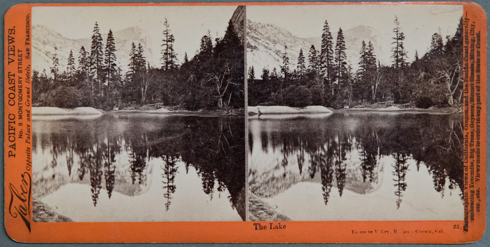 Watkins #65 - The Lake, Yosemite Valley, Mariposa County, Cal.