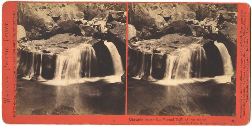 Watkins #55 - Cascade below the Vernal Fall at Low Water