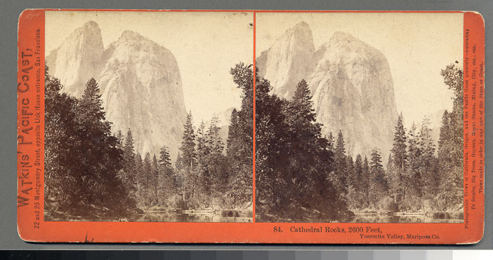 Watkins #84 - Cathedral Rocks, 2600 Feet, Yosemite Valley, Mariposa Co.