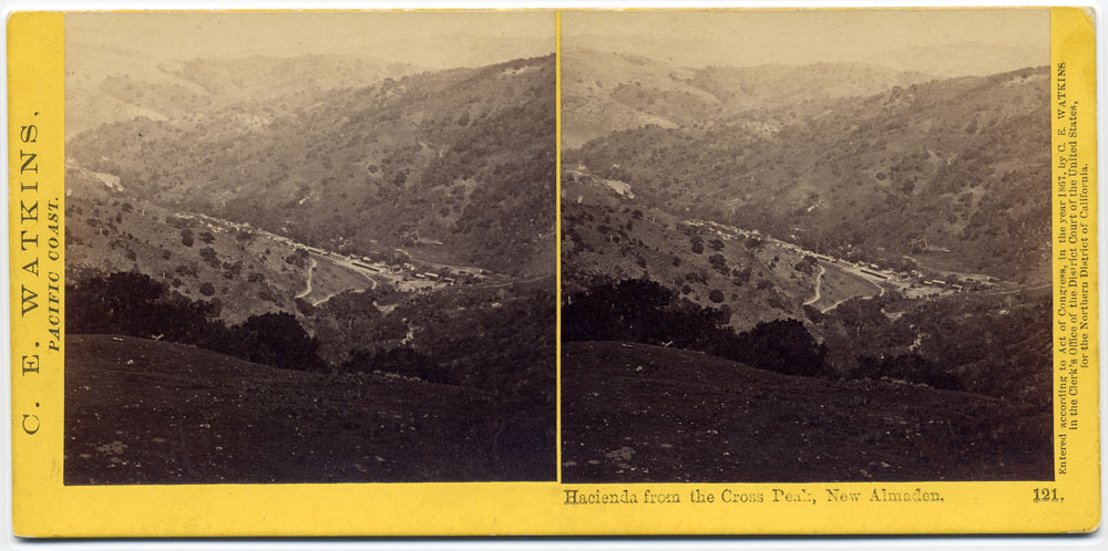 Watkins #121 - Hacienda from the Cross Peak, New Almaden