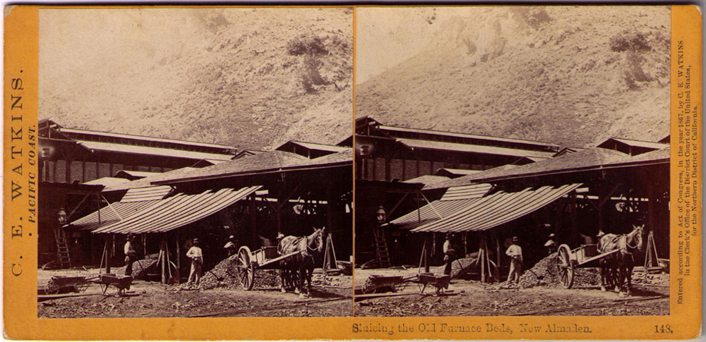 Watkins #148 - Sluicing the Old Furnace Beds, New Almaden.