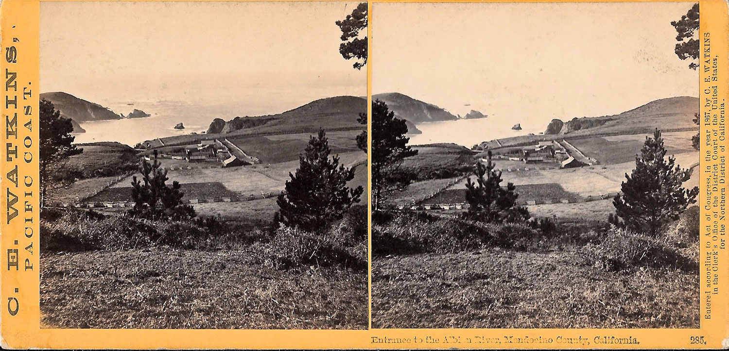 Watkins #285 - Entrance to the Albion River, Mendocino County, California.