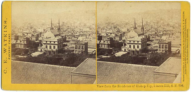 Watkins #706 - View from the Residence of Bishop Kip, Rincon Hill, S.F.