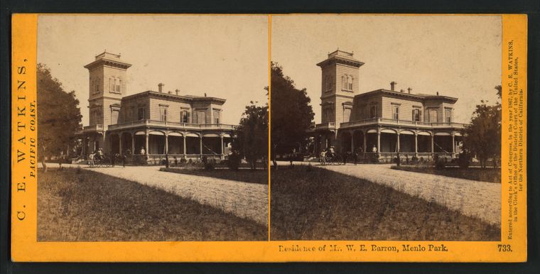 Watkins #733 - Residence of Mr. W.E. Barron, Menlo Park