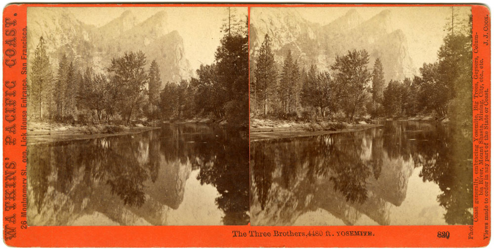 Watkins #820 - The Three Brothers, 4480 ft. Yosemite.