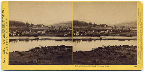 #1303 - Dalles City from Rockland, Columbia River