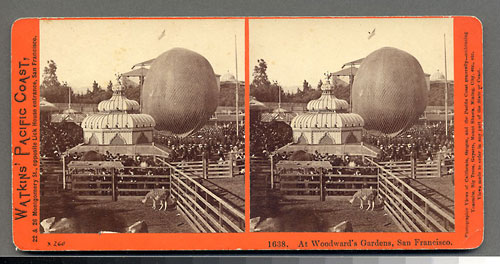 #1638 - Balloon Ascension, Woodward Gardens, S.F.