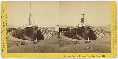 #1721 - Steamer China in the Hunter's Point Dry Dock