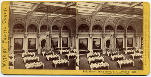#1745 - Lick House Dining Room, J.M. Lawlor & Co., Proprietors, San Francisco