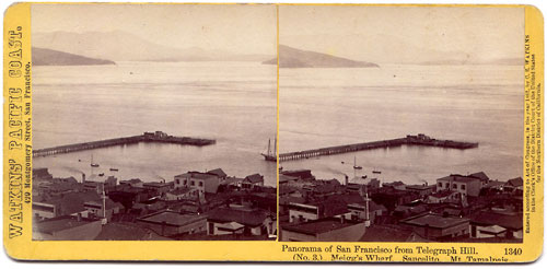 #1340 - Panorama of San Francisco from Telegraph Hill (No. 3). Meiggs' Wharf