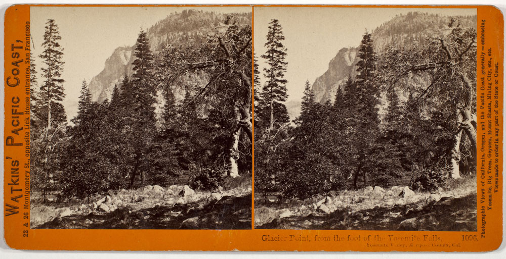 Watkins #1096 - Glacier Point, from the foot of the Yosemite Falls