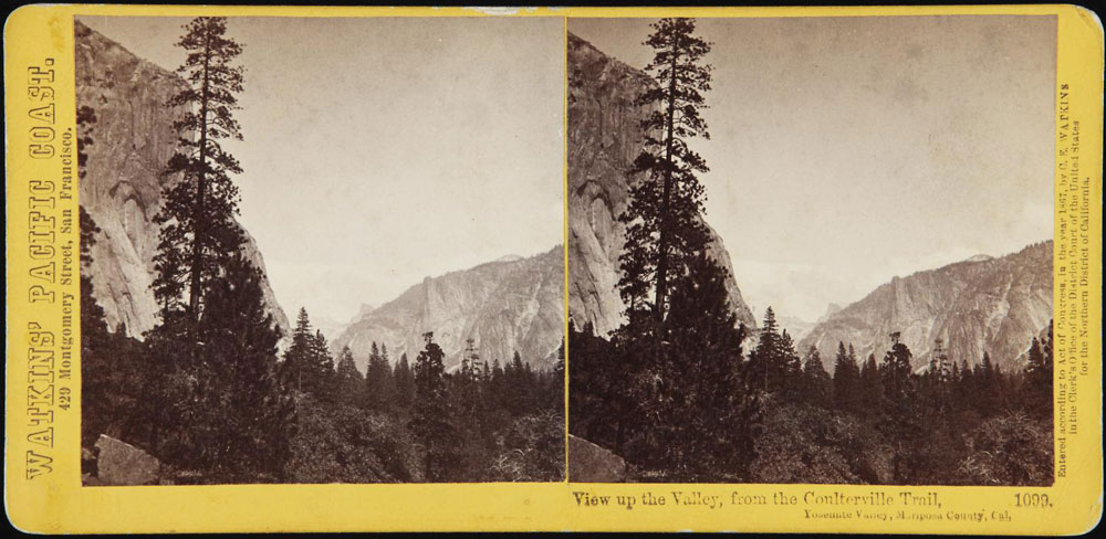 Watkins #1099 - View of the Valley from the Coulterville Trail, Yosemite Valley, Mariposa Co.