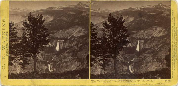 Watkins #1155 - The Vernal and Nevada Falls from Glacier Point