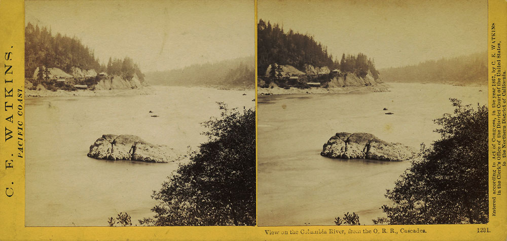 Watkins #1281 - View on the Columbia River, from the O.R.R., Cascades.