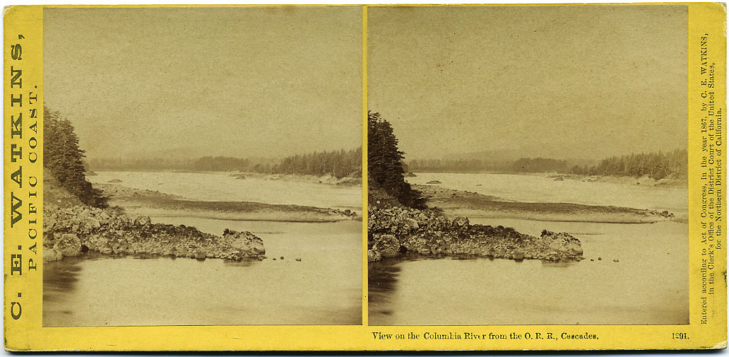 Watkins #1291 - View on Columbia River from Oregon Railroad, Cascades