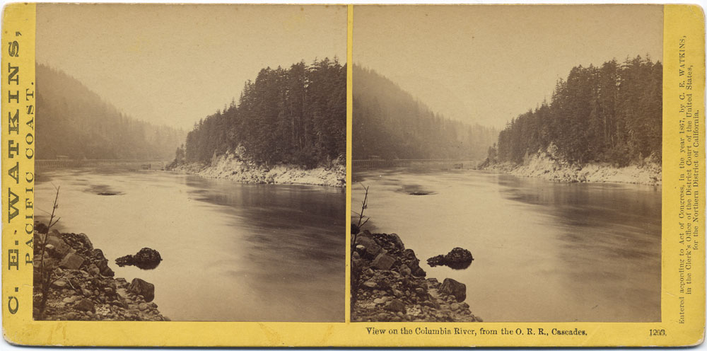 Watkins #1293 - View on Columbia River from Oregon Railroad, Cascades