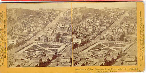 #1356 - Panorama of San Francisco from Telegraph Hill (No. 19). Washington Square.