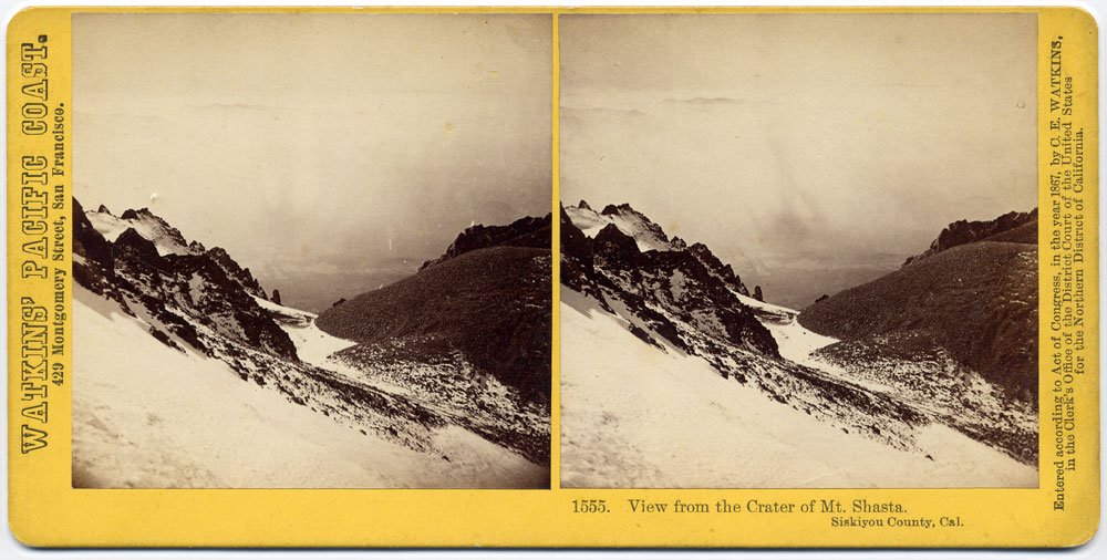 Watkins #1555 - View from the Crater of Mt. Shasta, Siskiyou County, Cal.
