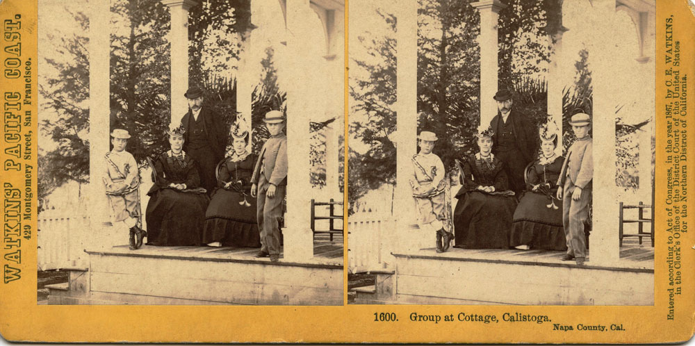 Watkins #1600 - Group at Cottage, Calistoga. Napa County, Cal.