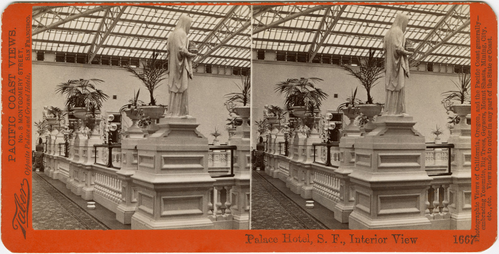 Watkins #1667 - Palace Hotel, S.F., Interior View