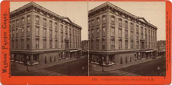 Watkins #1736 - Occidental Hotel, Sutter Street Front, S.F.