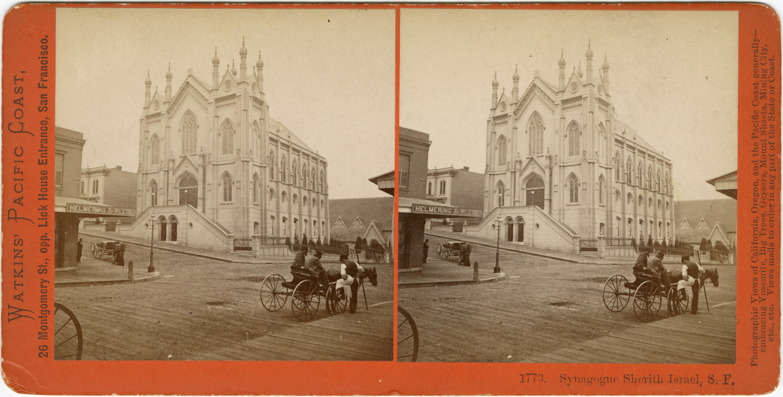 Watkins #1773 - Synagogue Sherith Israel, S.F.