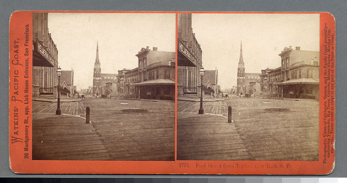 Watkins #1774 - Post Street from Taylor, view East, SF