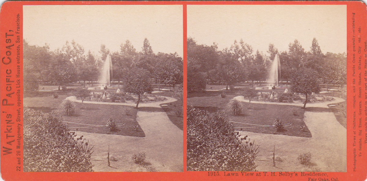 Watkins #1915 - Lawn View at T. H. Selby's Residence, Fair Oaks, Cal.
