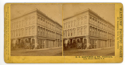#2091 - C. C. HASTINGS & CO., Clothiers, Lick House Block, S. F.