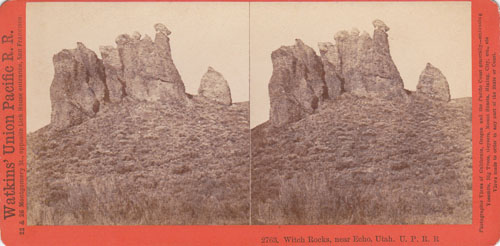 #2763 - Witch Rocks, near Echo, Utah. U.P.R.R.