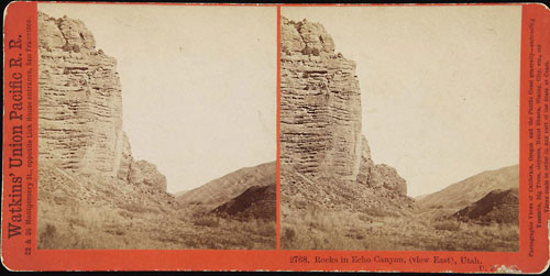 #2768 - Rocks in Echo Canyon, (view East), Utah , U.P.R.R.