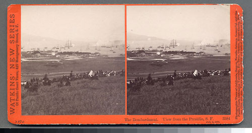 #3584 - The Bombardment, View from the Presidio, July 3, 1876.
