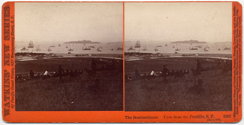 #3587 - The Bombardment, View from the Presidio, July 3, 1876.